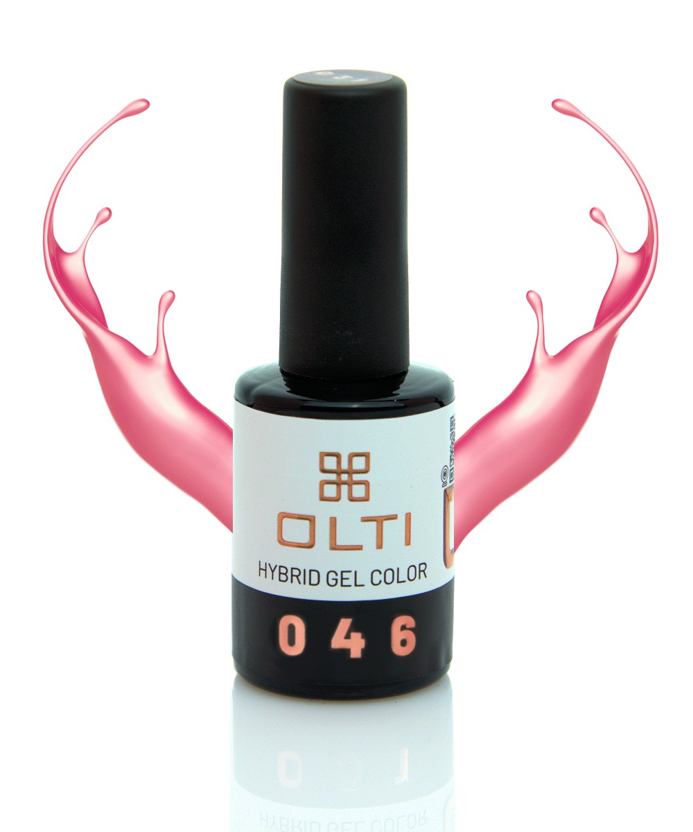 Lakier-hybrydowy-olti-046 Hybride vernis - kleur 046 Pink Tulip - Afbeelding 1