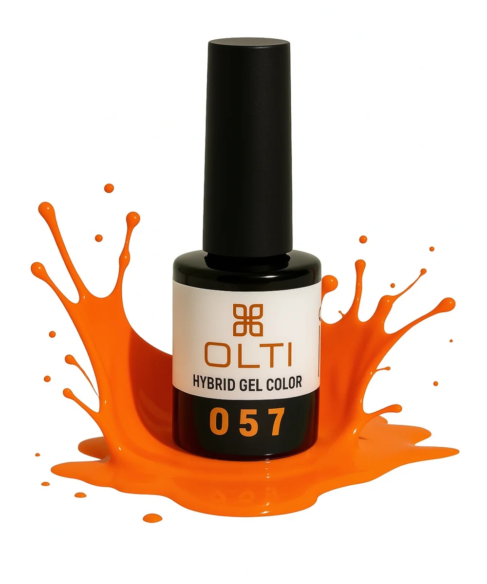 lakier-hybrydowy-olti-057 Hybride vernis - kleur 057 Neon Orange - Afbeelding 1