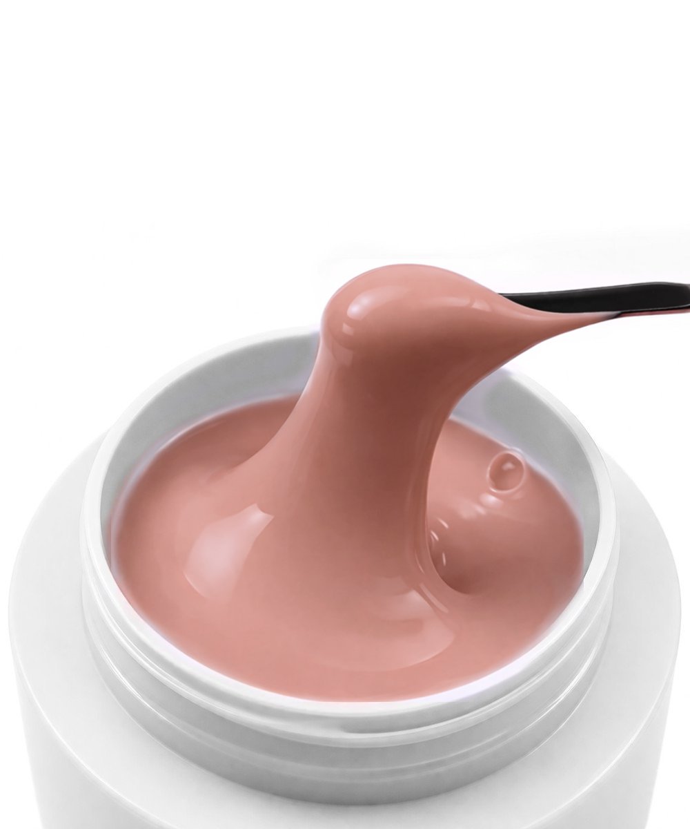 White jar of Poly Gel nail product labeled OLTI 45 ml