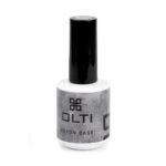 White nail polish bottle with a black cap and a gray label reading 'OLTl BETON BASE' on a white background
